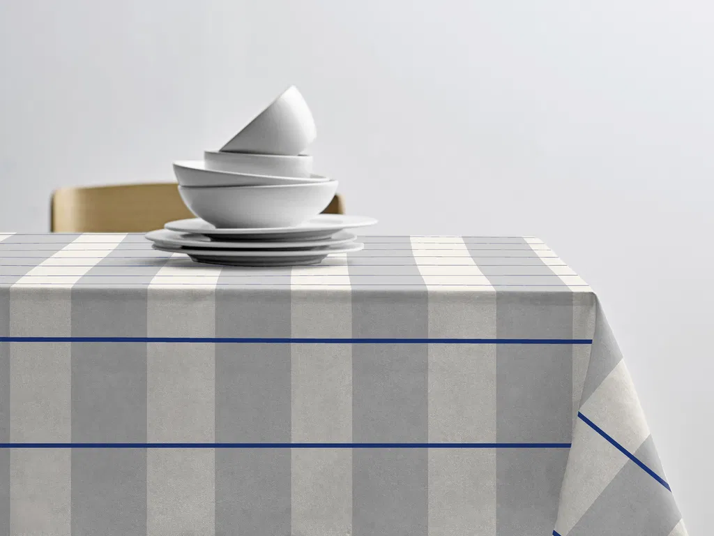 Södahl Akryldug med antislip Blocks Cloud grey - i metermål Södahl Akryldug med antislip Blocks Cloud grey - i metermål