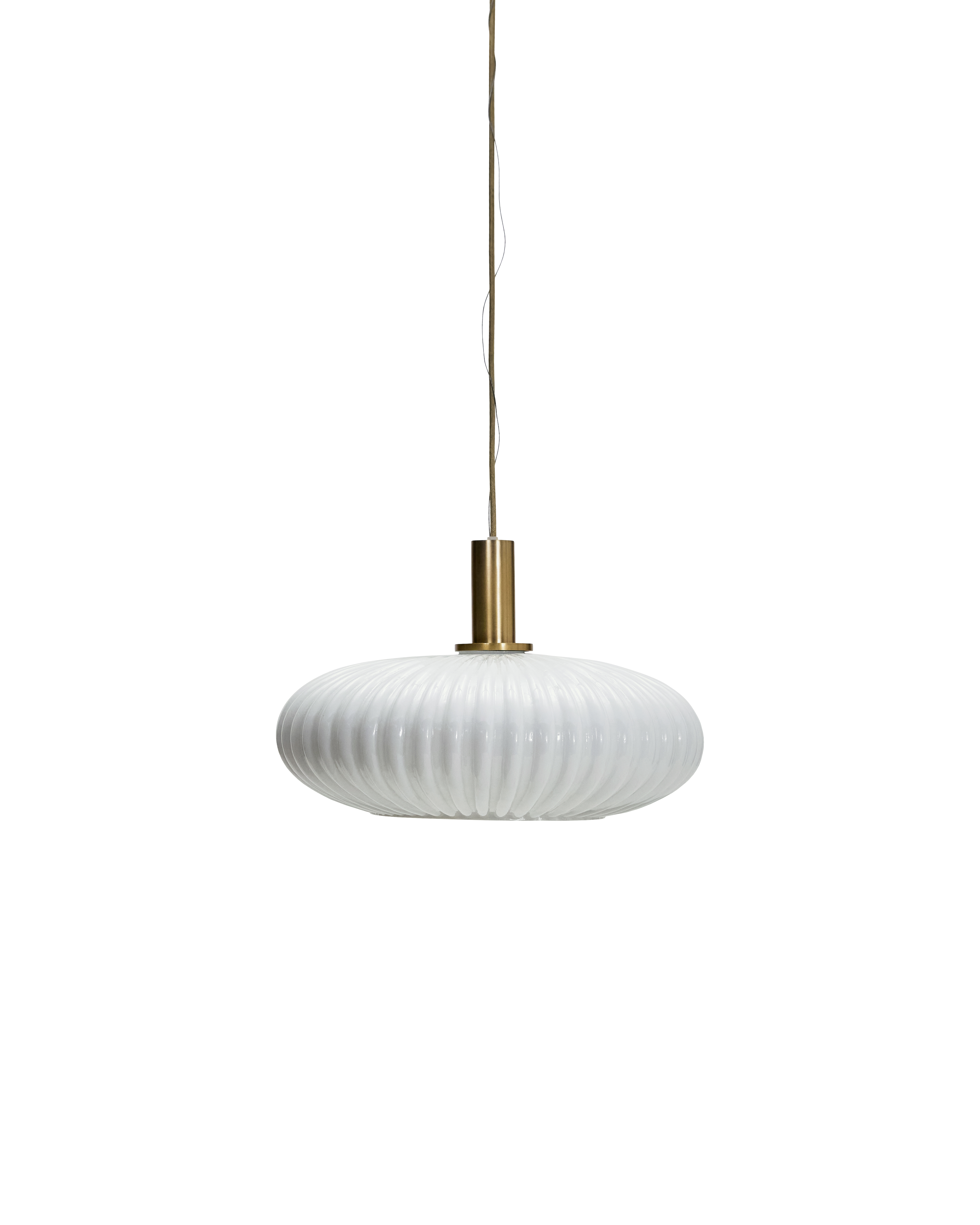 Lampe, Fort, Antik messingfinish, Råhvid