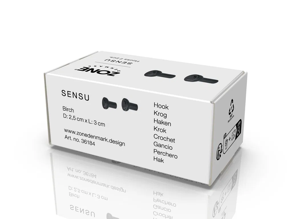 Zone Krog Sensu 2,5 x 3 cm 2 stk. Sort Birk