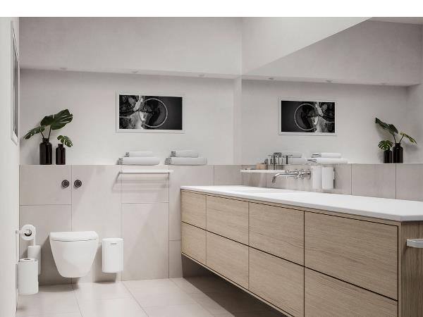 Zone Rim Toiletbørste til væg Dia 10 x 38,2 cm Hvid