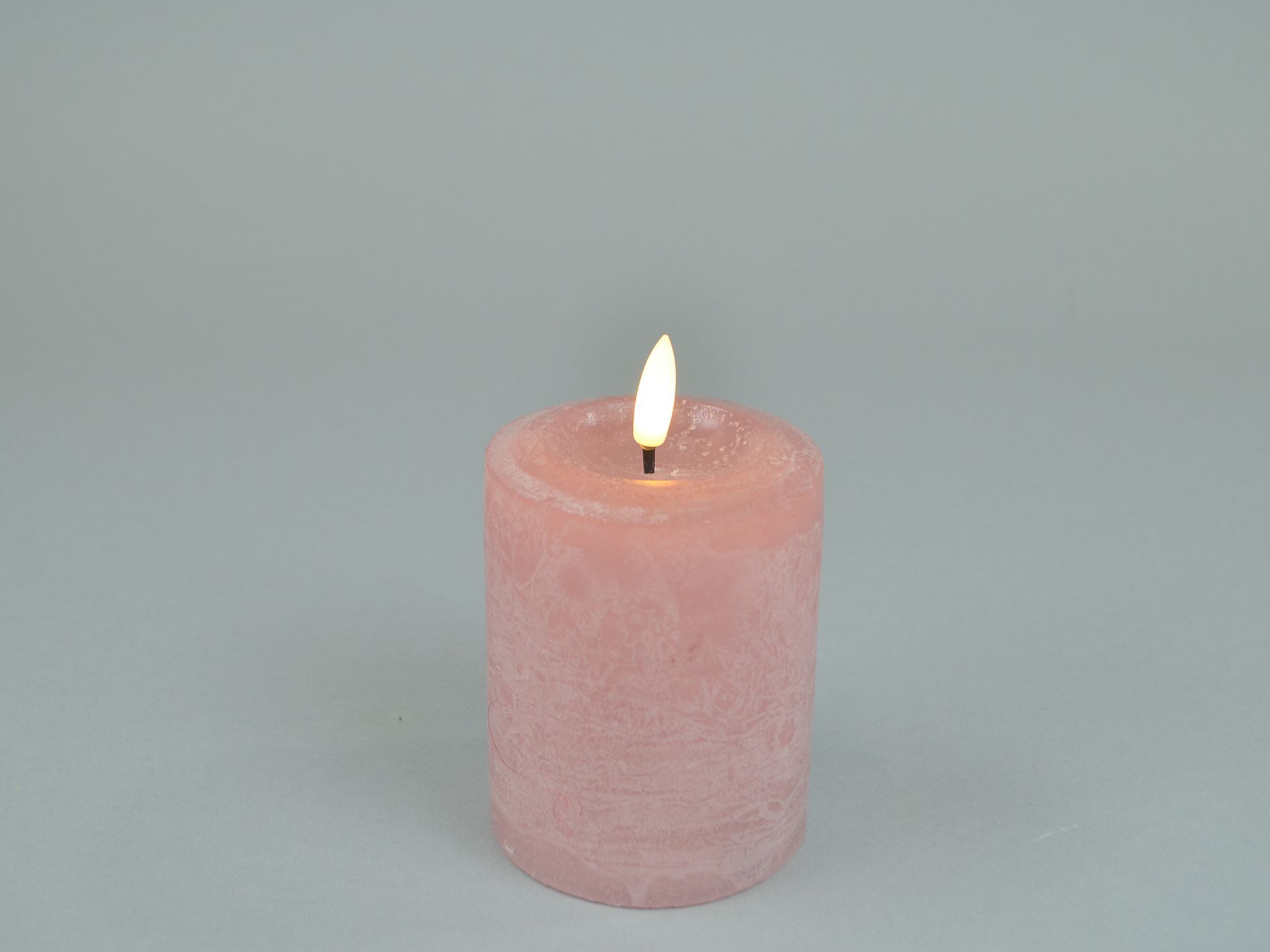 LED-bloklys D7,6xH10cm, pink