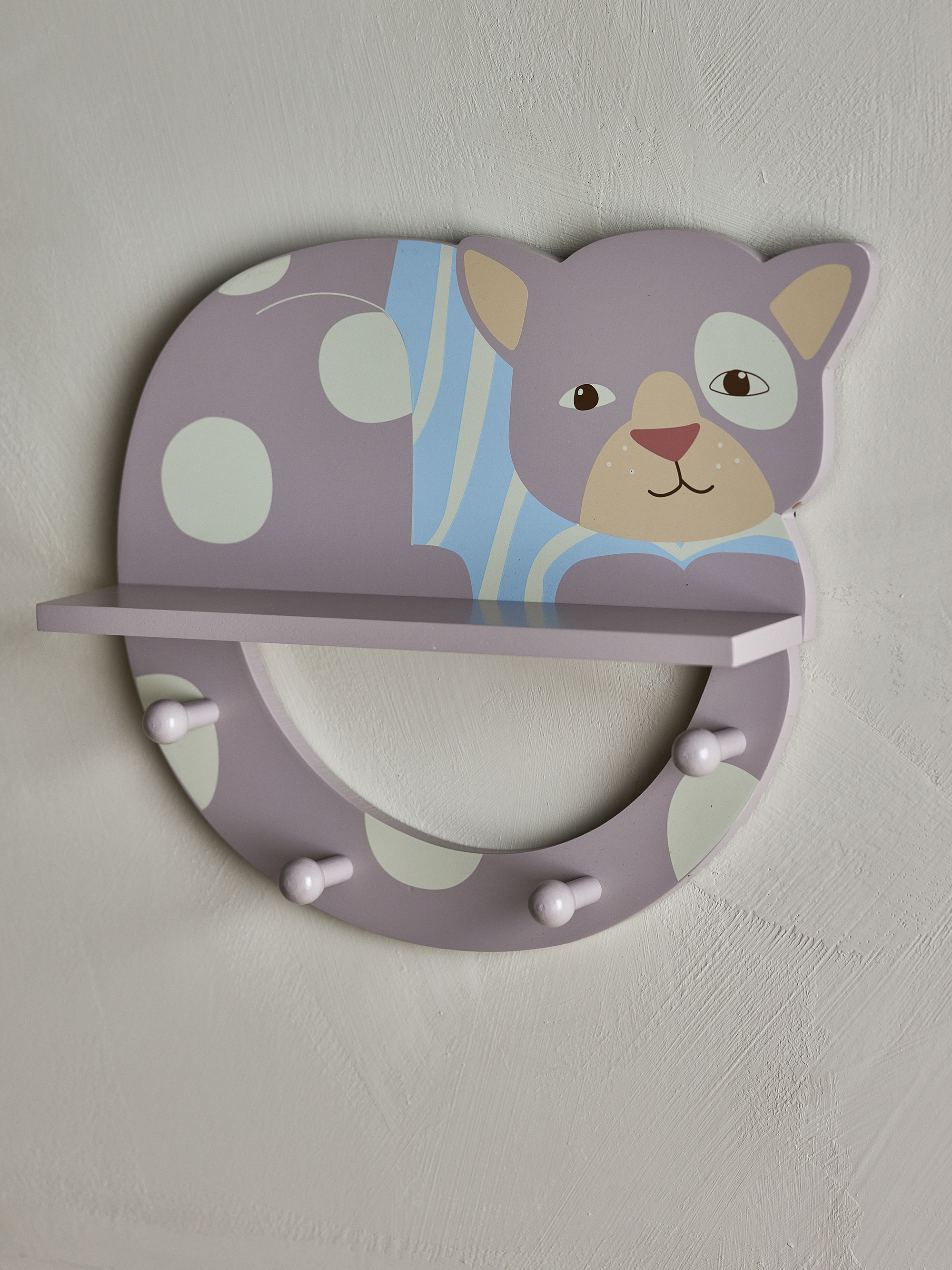 Mille Kat Knagerække, Multifarvet, MDF, L36xH31xB8 cm