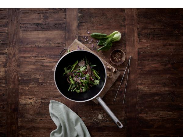 Rösle Wok keramisk non-stick Elegance 28 cm Rustfrit stål 18/10