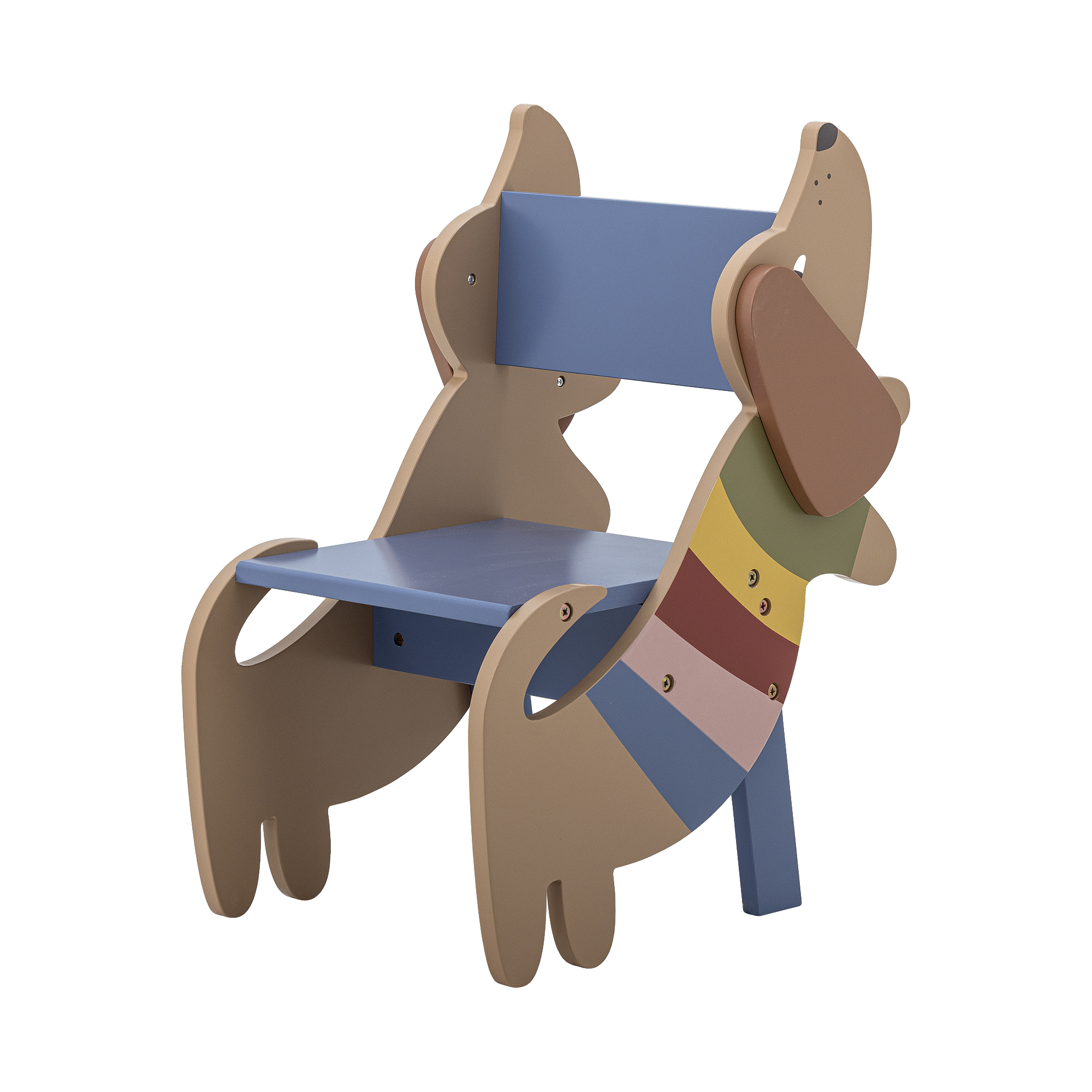 Charlie Stol, Multifarvet, MDF, L44xH57xB33 cm
