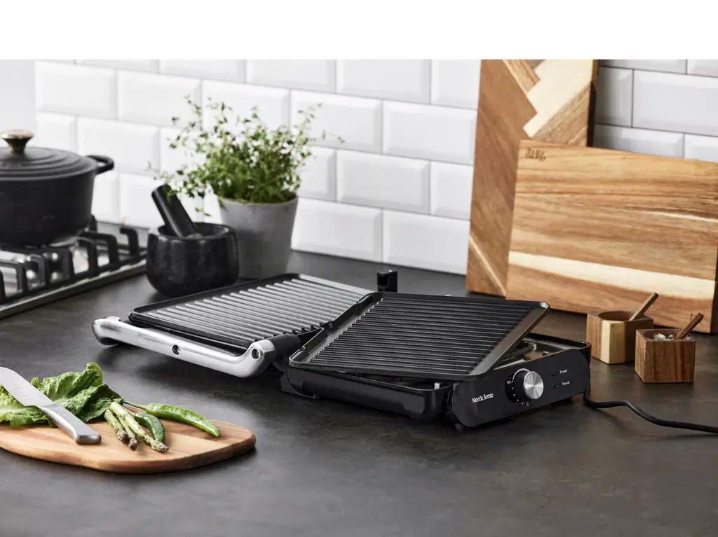 Paninigrill 2000 watt 28 x 23 cm Sort Bakelit