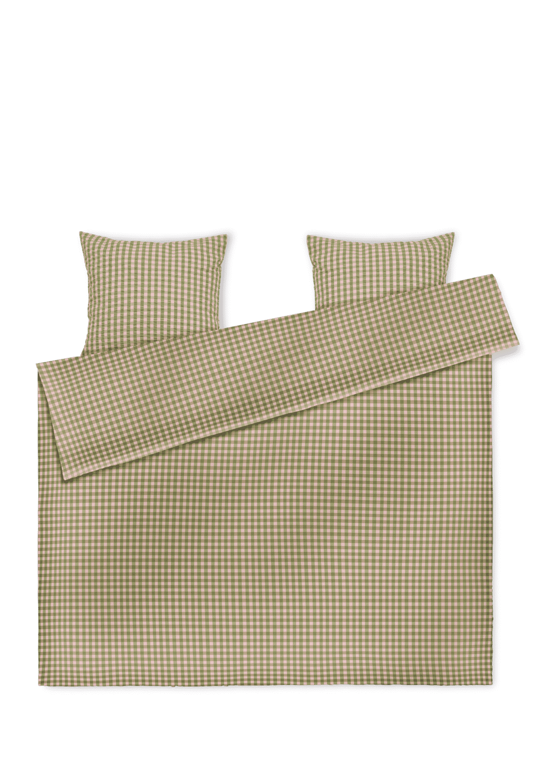 Bæk & Bølge Sengetøj 200x220 cm grøn/soft pink 