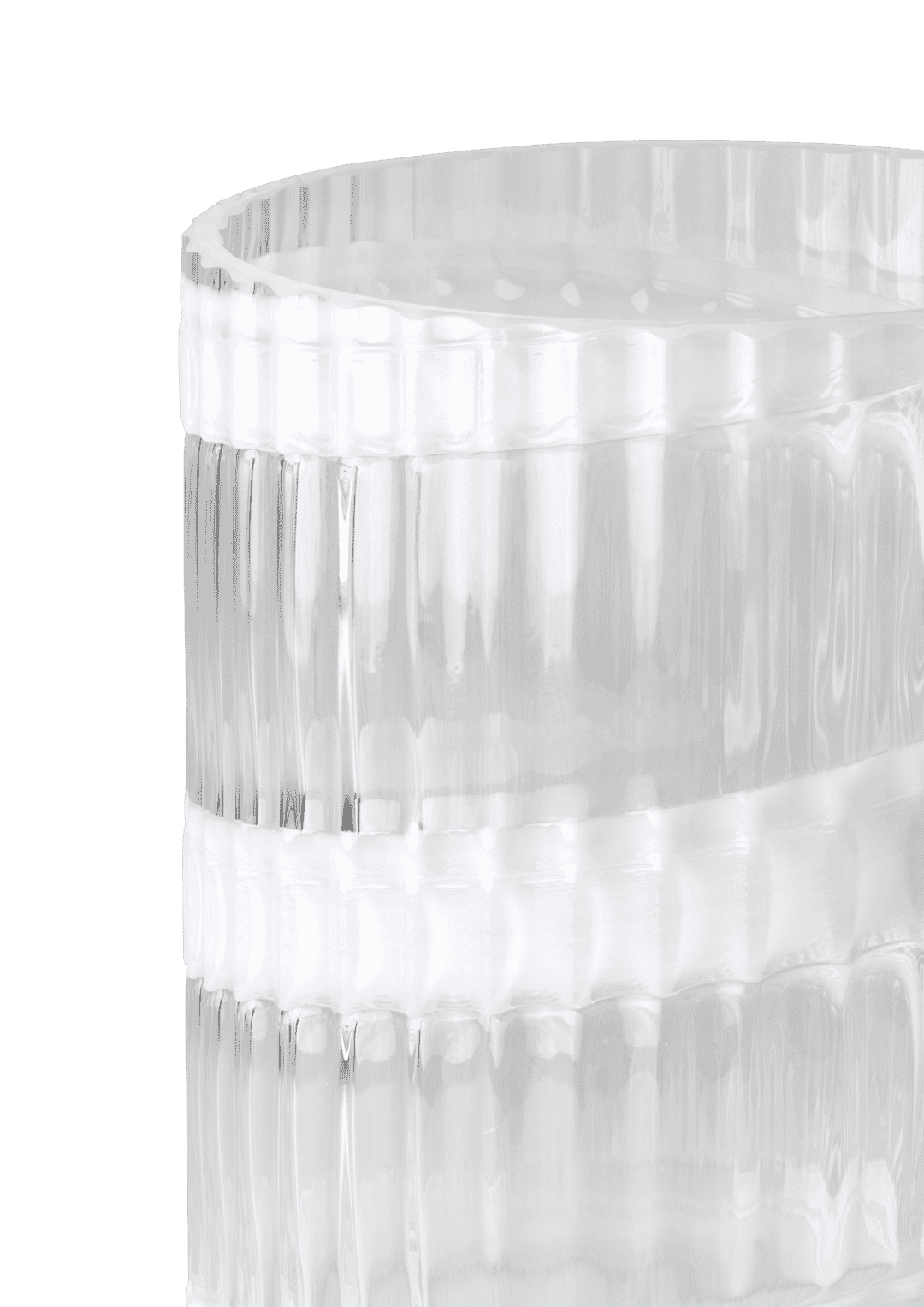 Lyngby Vase H20.5 cm swirl hvid mundblæst glas Lyngby Vase H20.5 cm swirl hvid mundblæst glas