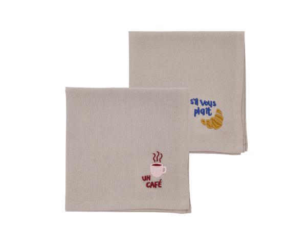 Södahl Bistro Stofservietter 40 x 40 cm 2 stk. Coffee brown