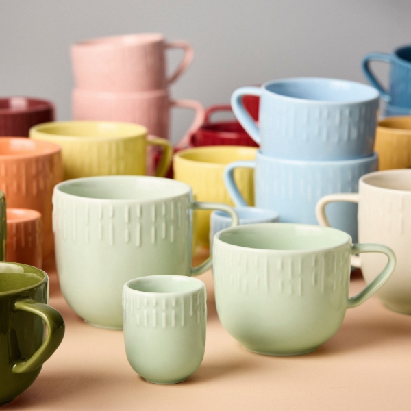 Confetti mini kop med relief Porcelæn 5 cl. Pistachio