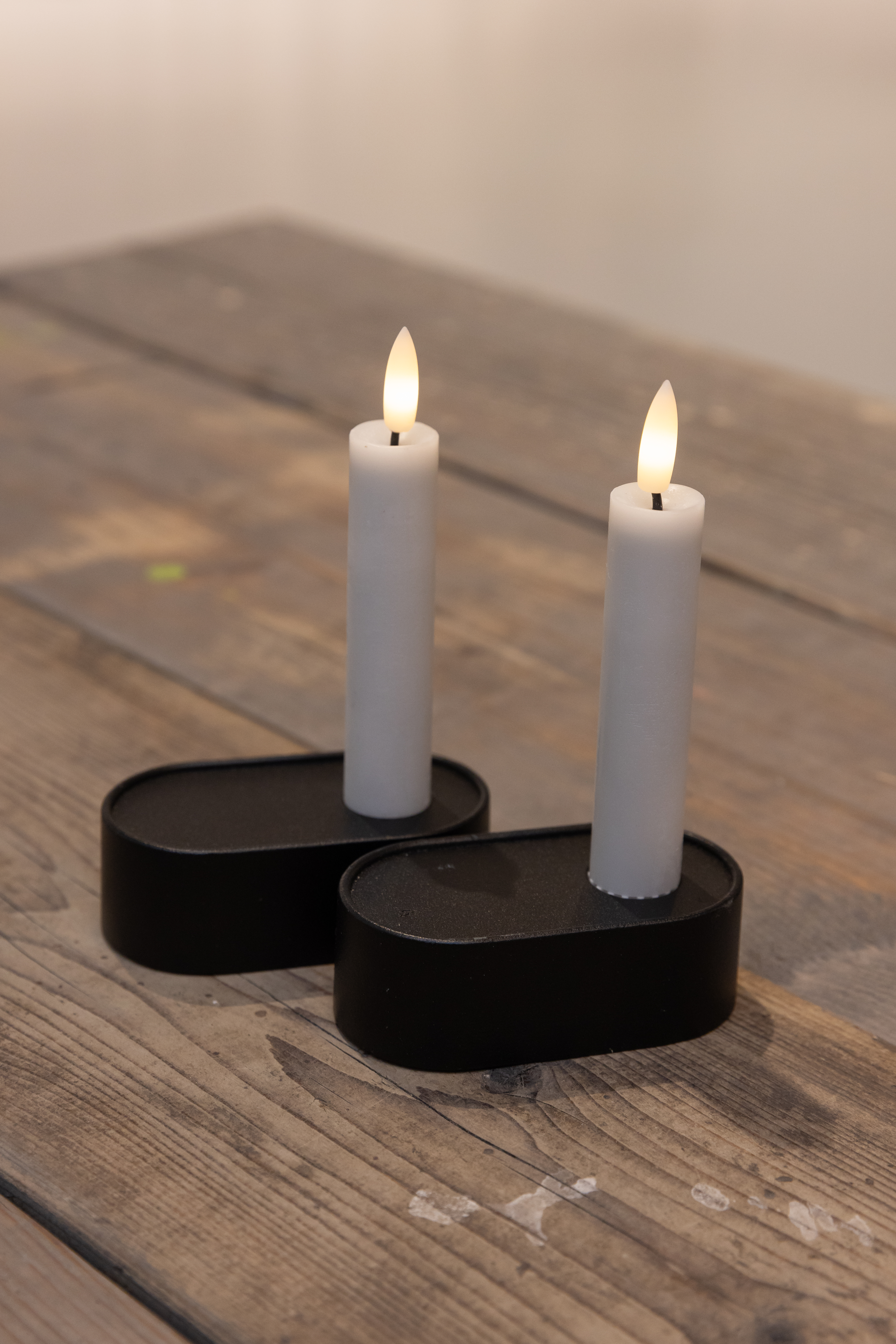 Skandi LED Stagelys - 11 cm - 2 Pak - Hvid