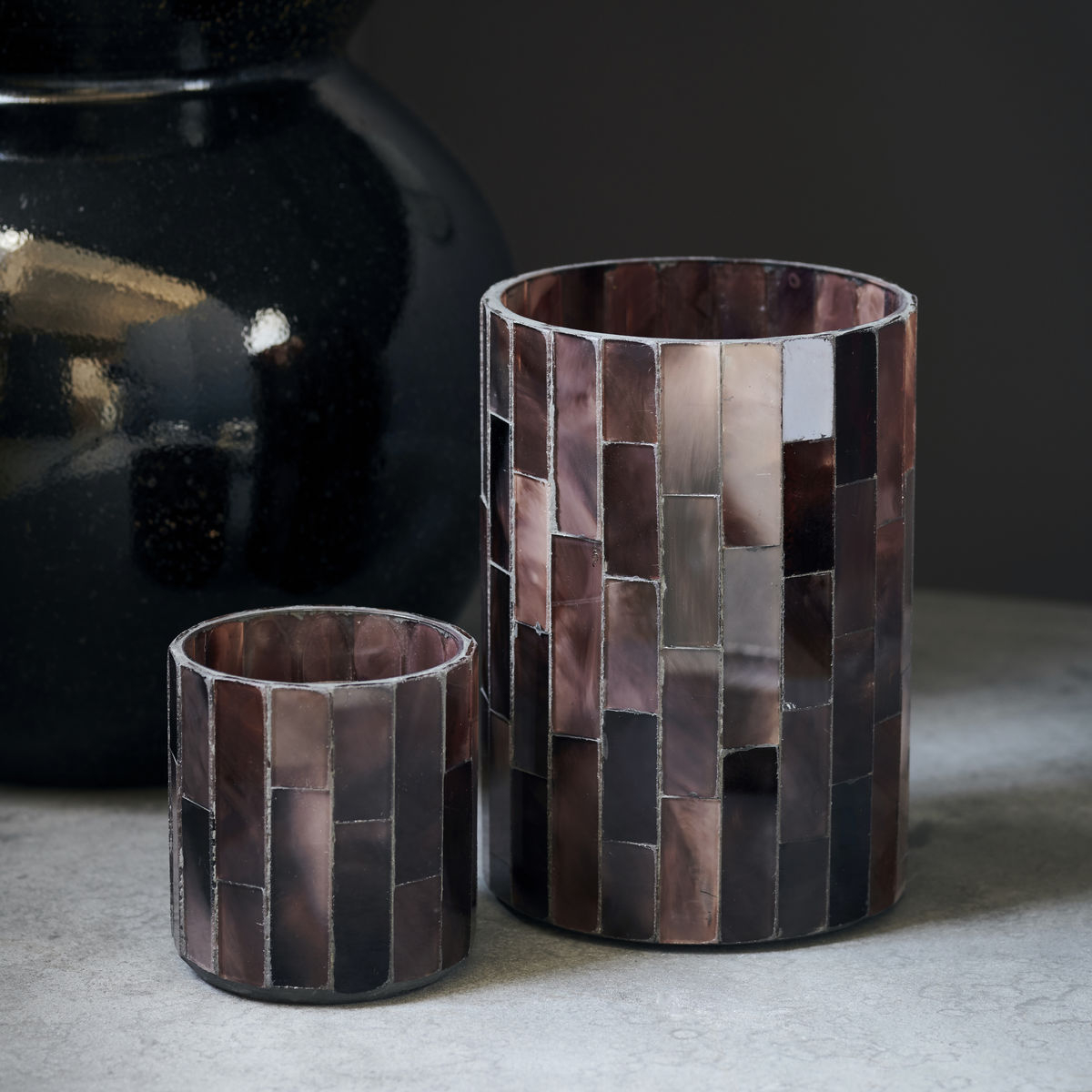 Amroha Fyrfadsstage, H 8 cm, brun* Amroha Fyrfadsstage, H 8 cm, brun*