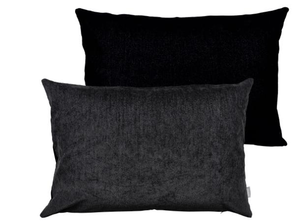 Södahl Washed Chenille Pude 40 x 60 cm Black