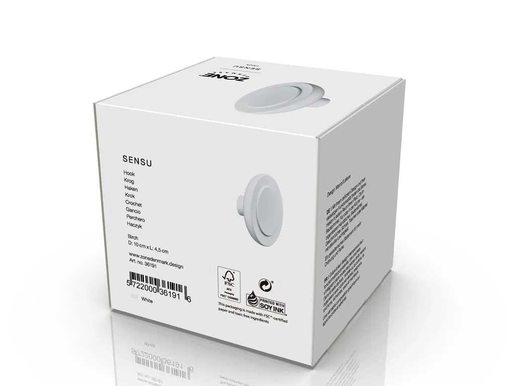 Zone Krog Sensu 10 x 4,5 cm Hvid Birk