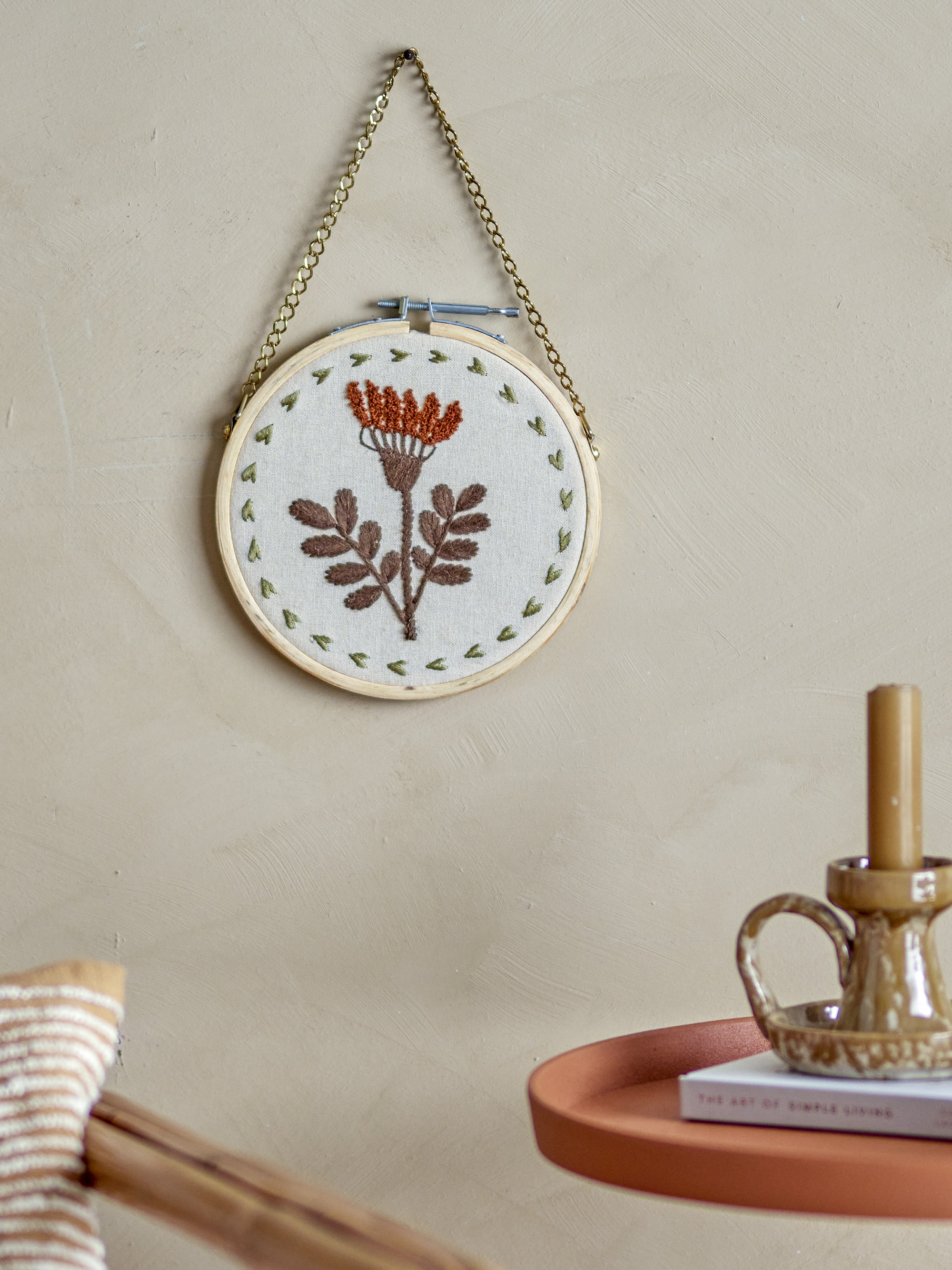 Maidstone Vægdekoration, Multifarvet, Bomuld, D16,5xW0,25 cm