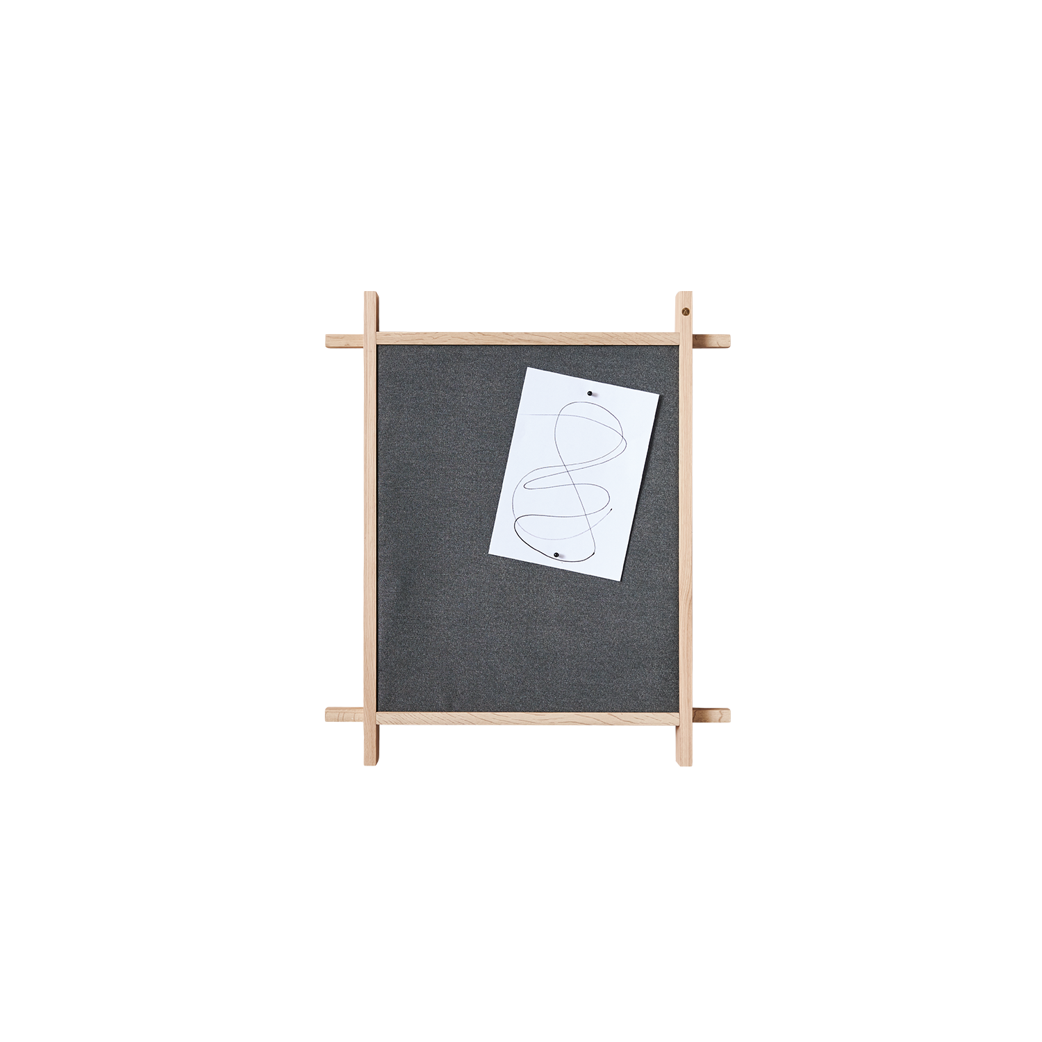 Collect Opslagstavle - Medium, L64xD6xH74 cm - Eg - Hvidpigm. Mat Lak