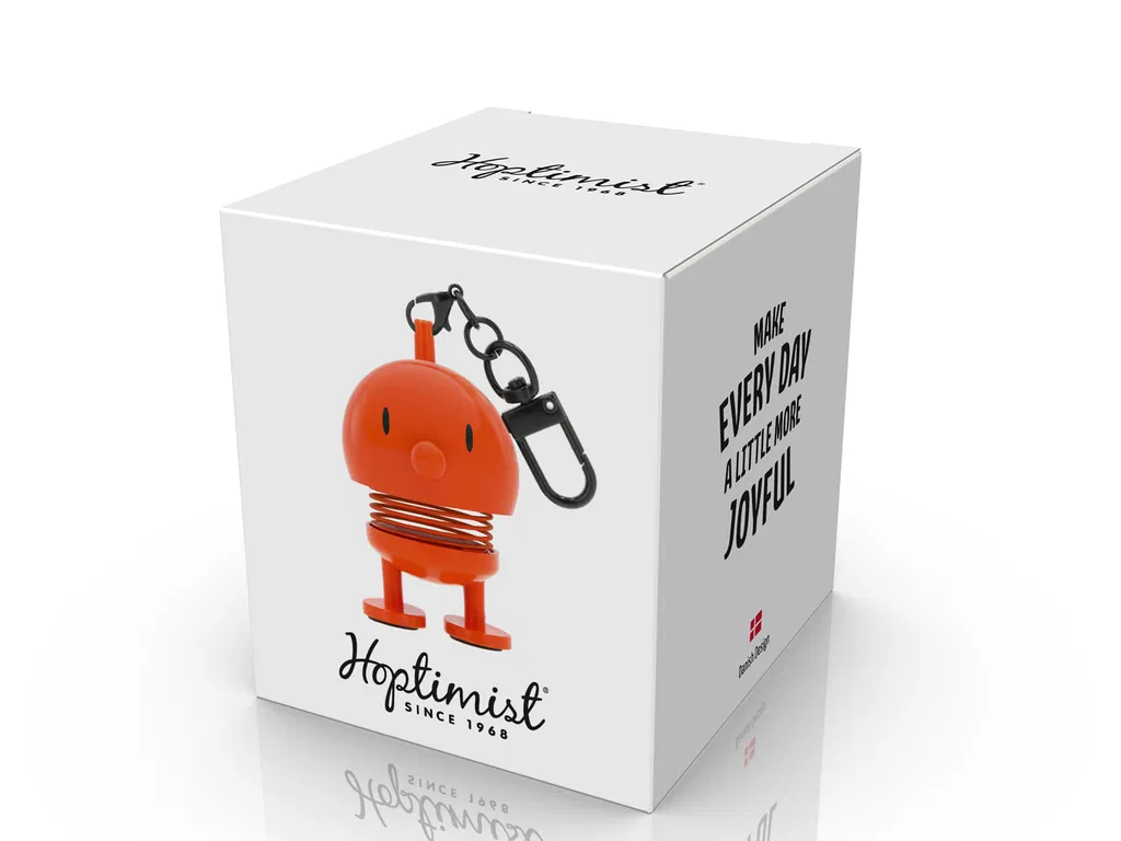 Hoptimist Bag charm, 4x3,4x5,9 cm, Orange