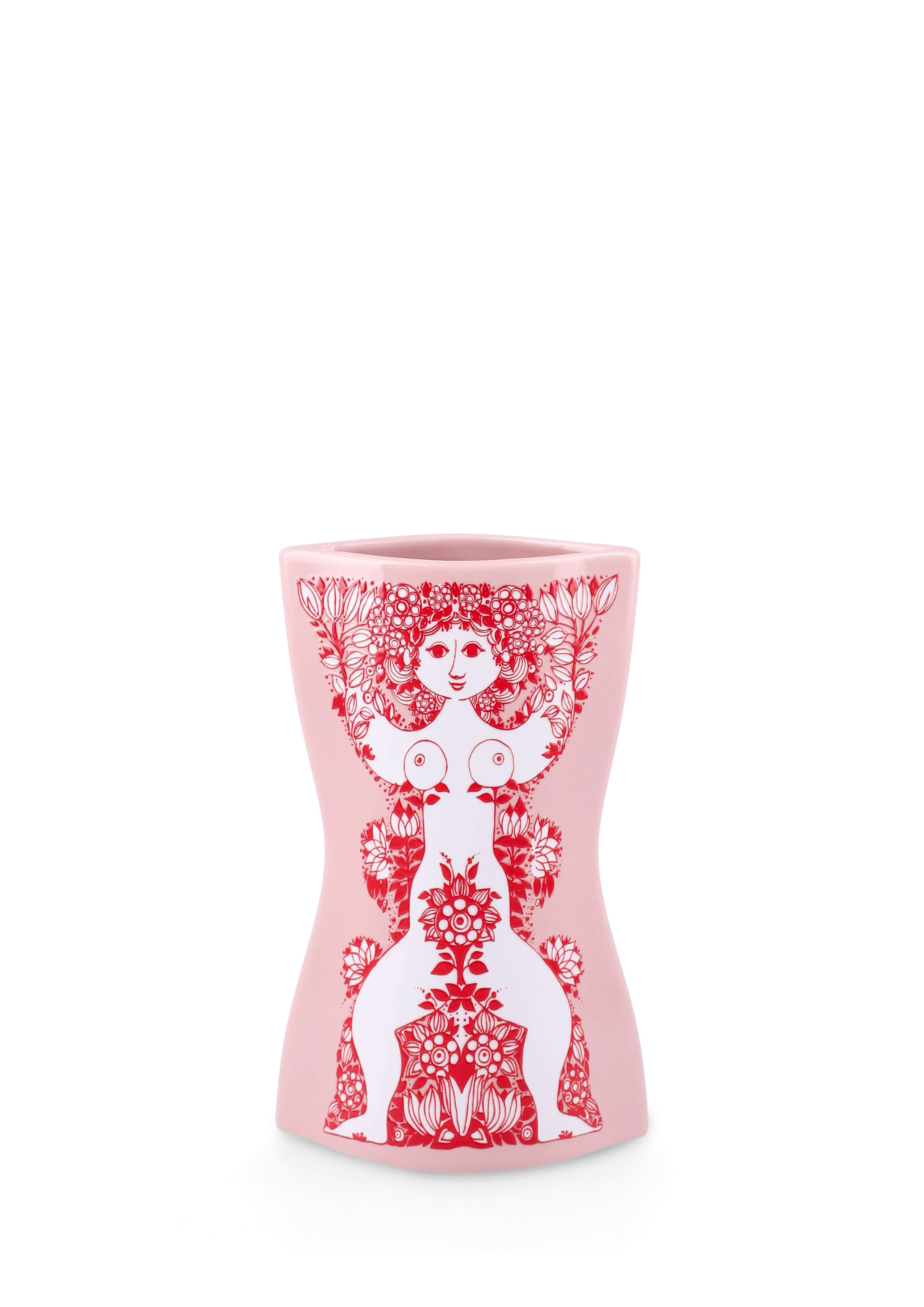 Nina Vase H16.5 cm pink/rød