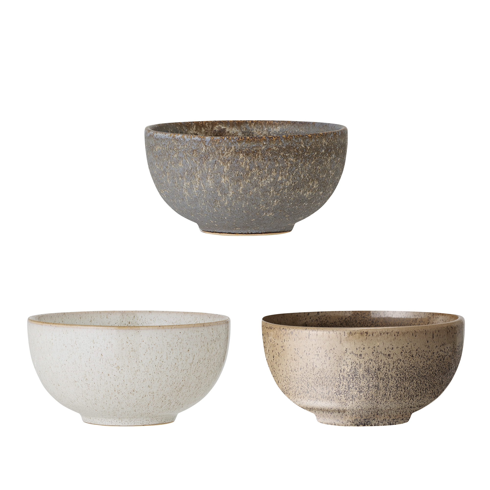 Addison Skål, Grå, Stentøj, D16xH8 cm, Set of 3