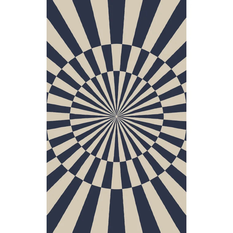Langkilde & Søn Cirkus dug blå 140x240cm
