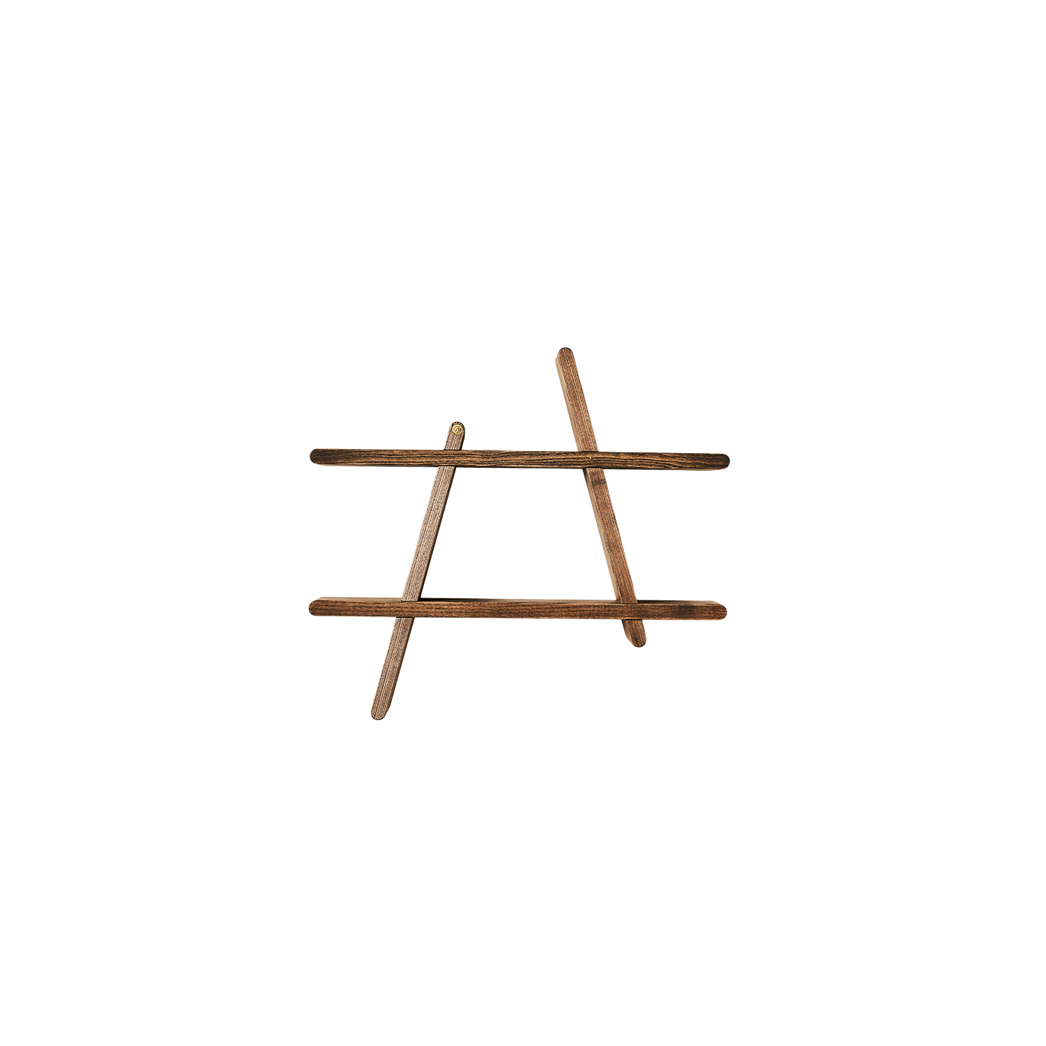 A-Shelf - Medium - Røget , L52xD9H46 cm - 100% Massiv Ask - Røget Olie