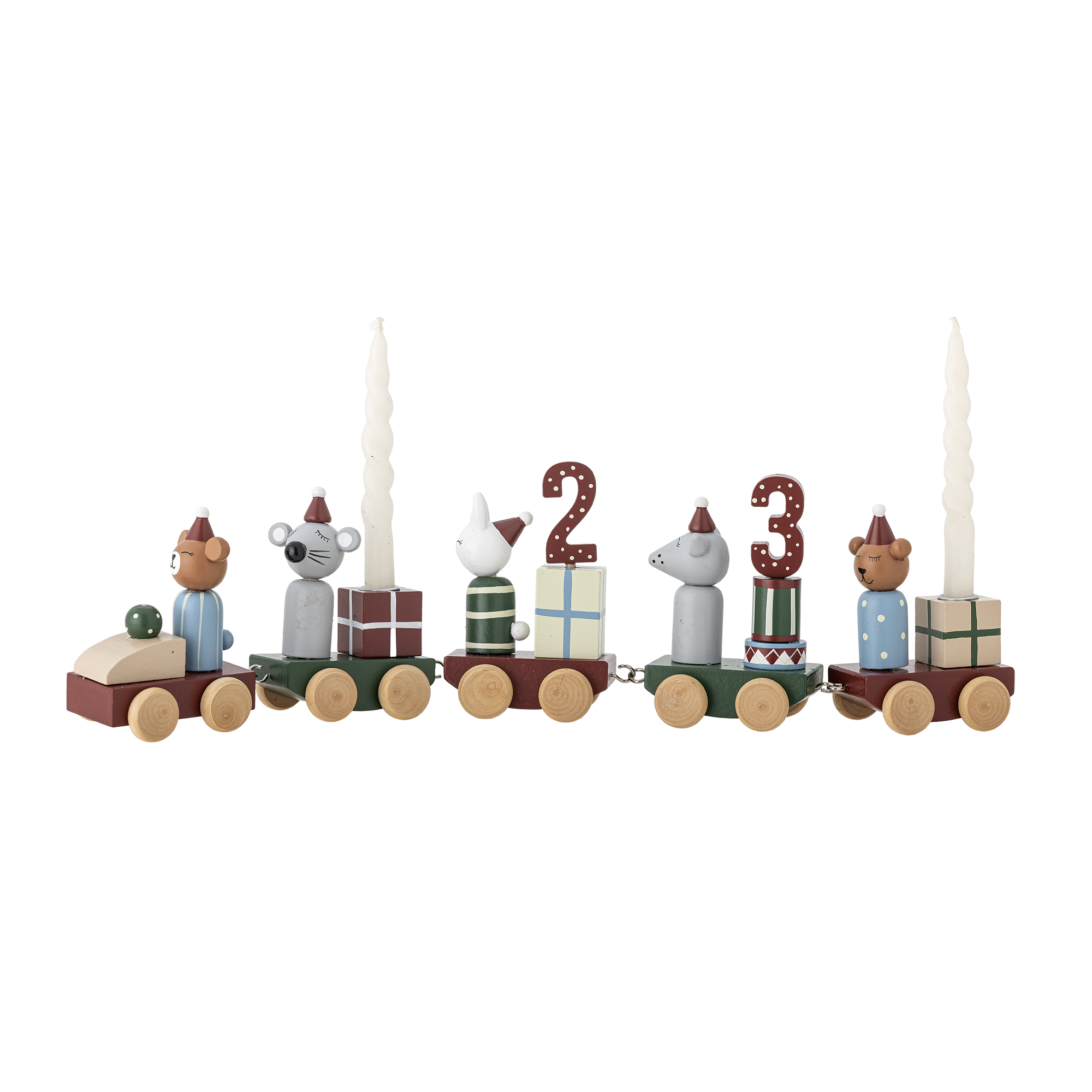 Junaid Deko Julekalender, Multifarvet, MDF, L38xH11xB5 cm