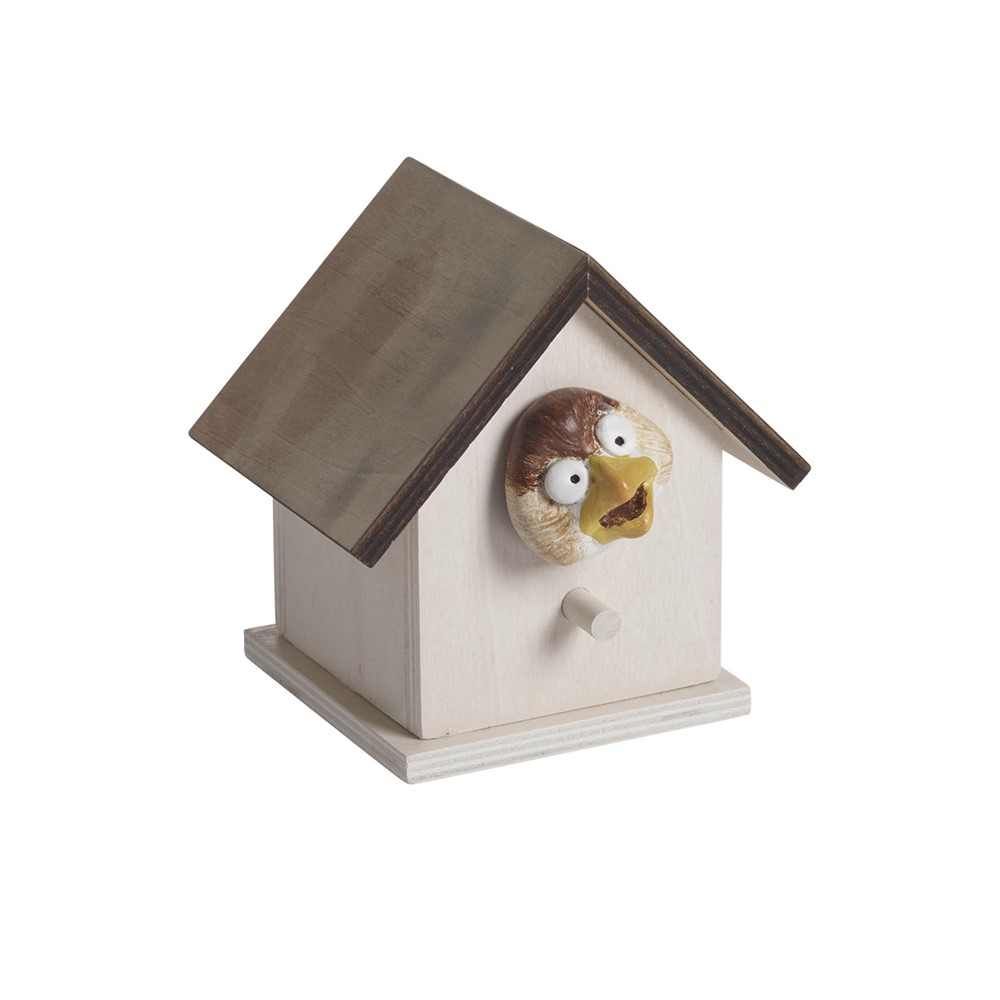 Walldecoration Falcon Flax, white H.9,5cm