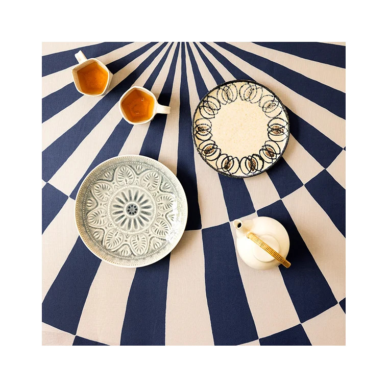 Langkilde & Søn Cirkus dug blå 140x240cm Langkilde & Søn Cirkus dug blå 140x240cm