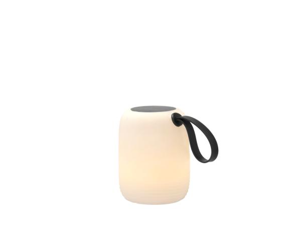 Villa Collection Hav LED Lampe m. solar Dia 12,5 x 15,5 cm Hvid/Sort