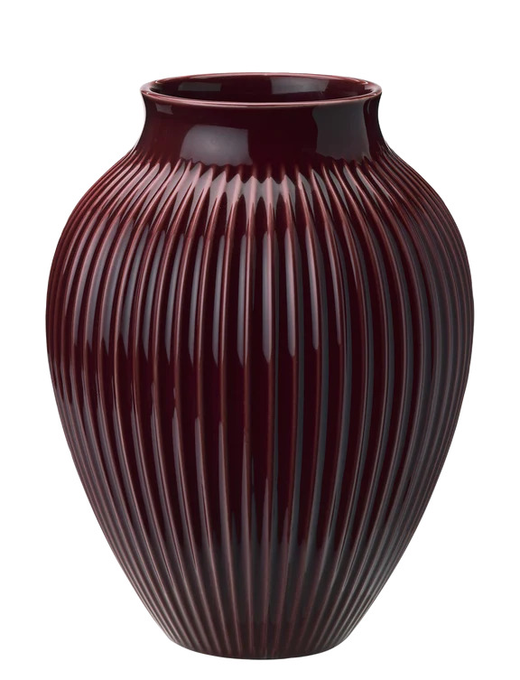 Knabstrup vase H 27 cm ripple berry
