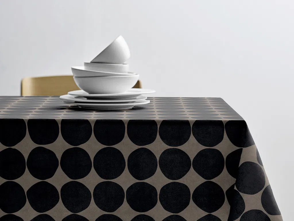 Södahl Akryldug med antislip Bubbles Taupe - i metermål