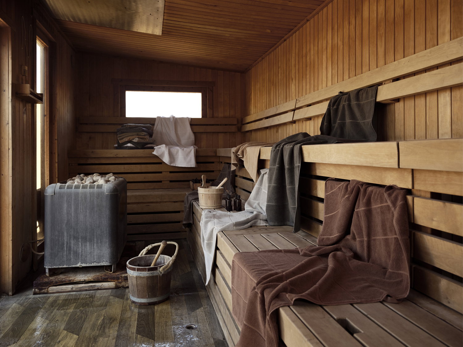 Badehåndklæde Sauna 70x140 White