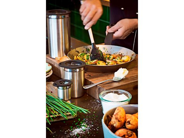 Rösle Opbevaringsdåse Dia 5 x 6,5 cm 0,1 liter Stål/Klar/Sort