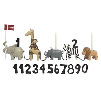 Fødselsdagstog, safaridyr m. 11 tal Fødselsdagstog, safaridyr m. 11 tal