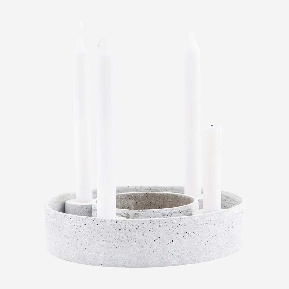 Lysestage, The Ring, Grå Ø26 cm Lysestage, The Ring, Grå Ø26 cm