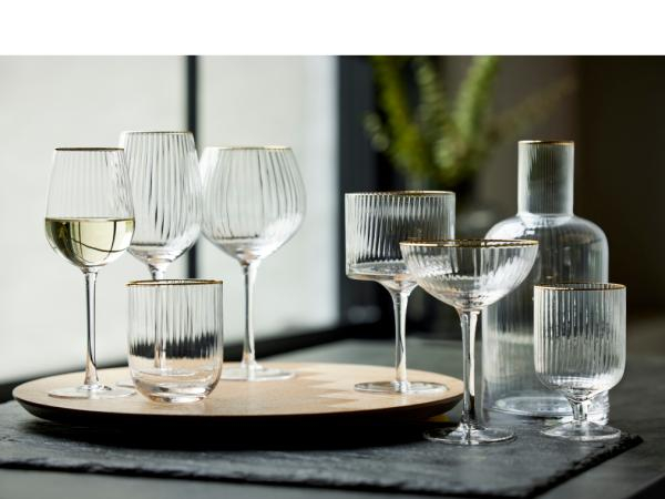 Lyngby Glas Palermo Gold Hvidvinsglas 30 cl 4 stk. Lyngby Glas Palermo Gold Hvidvinsglas 30 cl 4 stk.