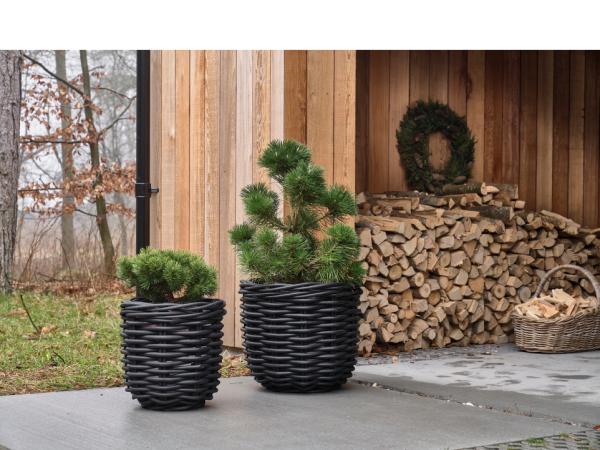 Villa Collection Vilda Planteskjuler kurv 2 stk. Sort