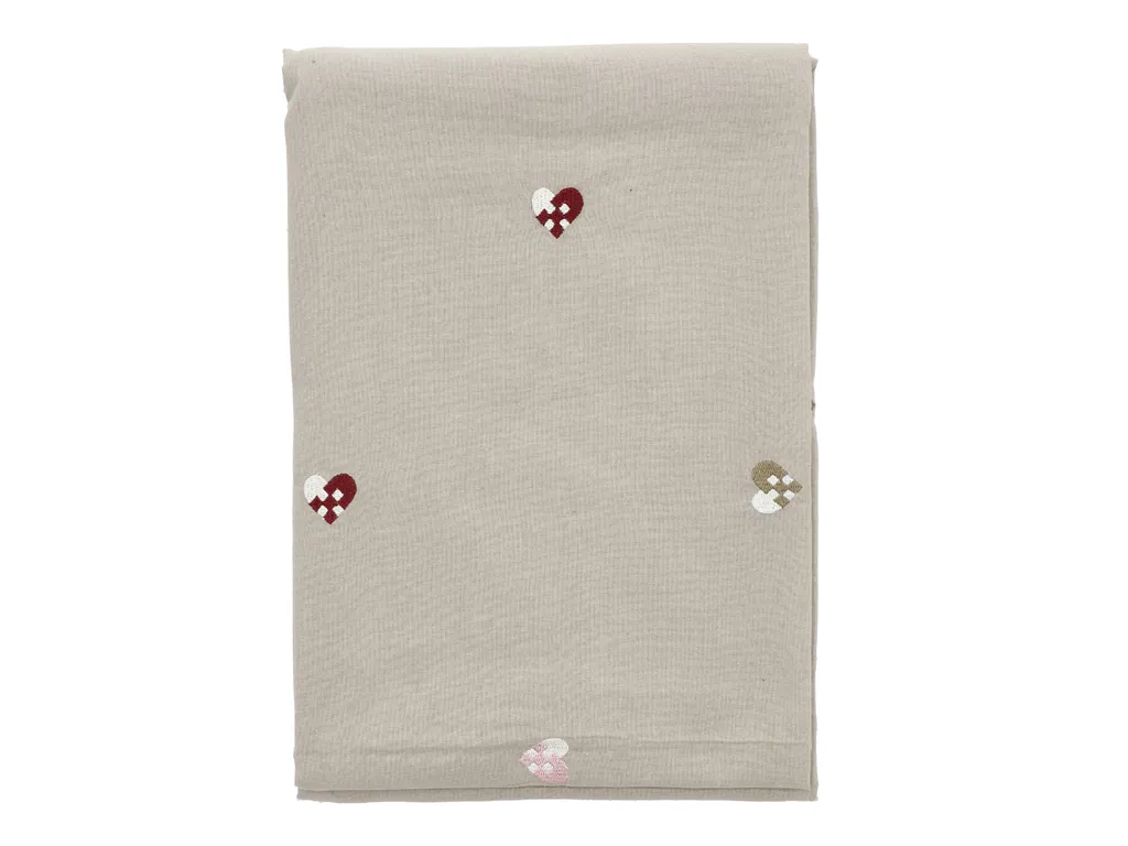 Södahl Christmas Hearts Embroidery Juledug 140 x 270 cm Rose