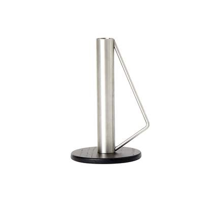 Candleholder - Large, Brushed steel/Sort*
