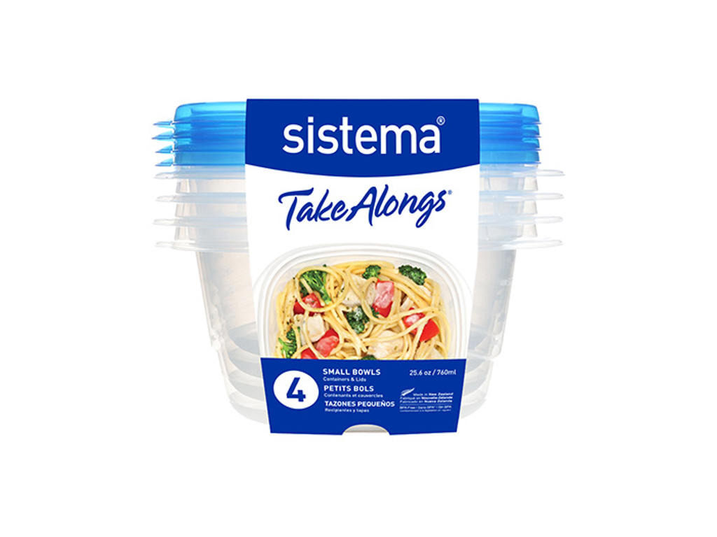Sistema Small Bowl 4 Pack 760 ml Sistema Small Bowl 4 Pack 760 ml