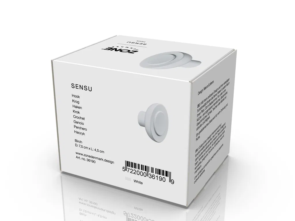 Zone Krog Sensu 7,5 x 4,5 cm Hvid Birk