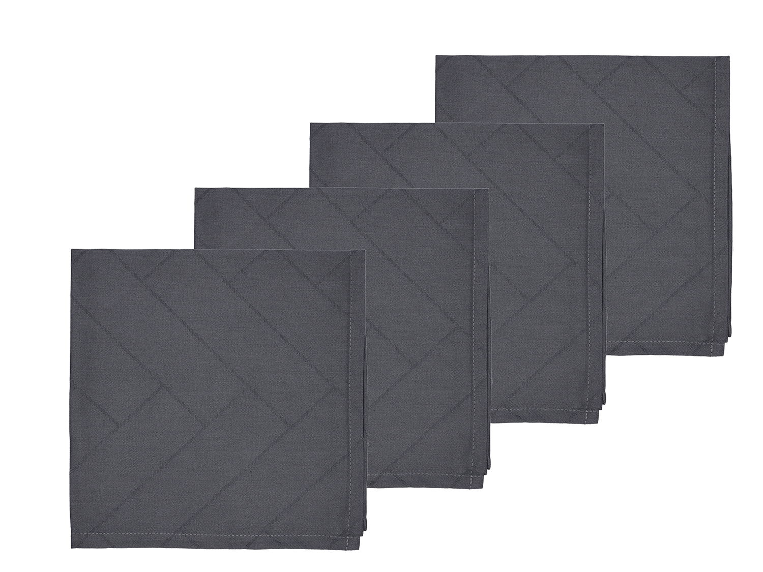 Stofservietter Tiles Damask Ash 4 stk