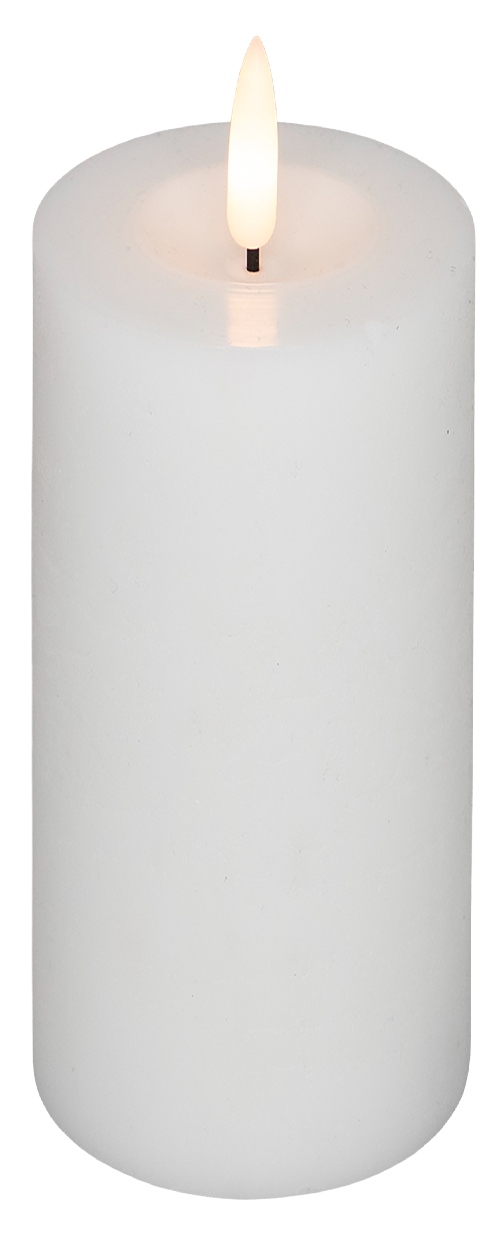 Skandi LED Bloklys Ø6 cm - Hvid - H10 cm
