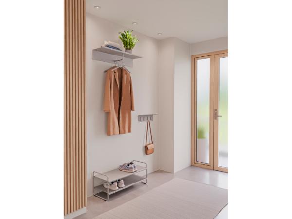 Hattehylde A-Coat Rack 80 x 21,5 x 14,8 cm Soft Grey