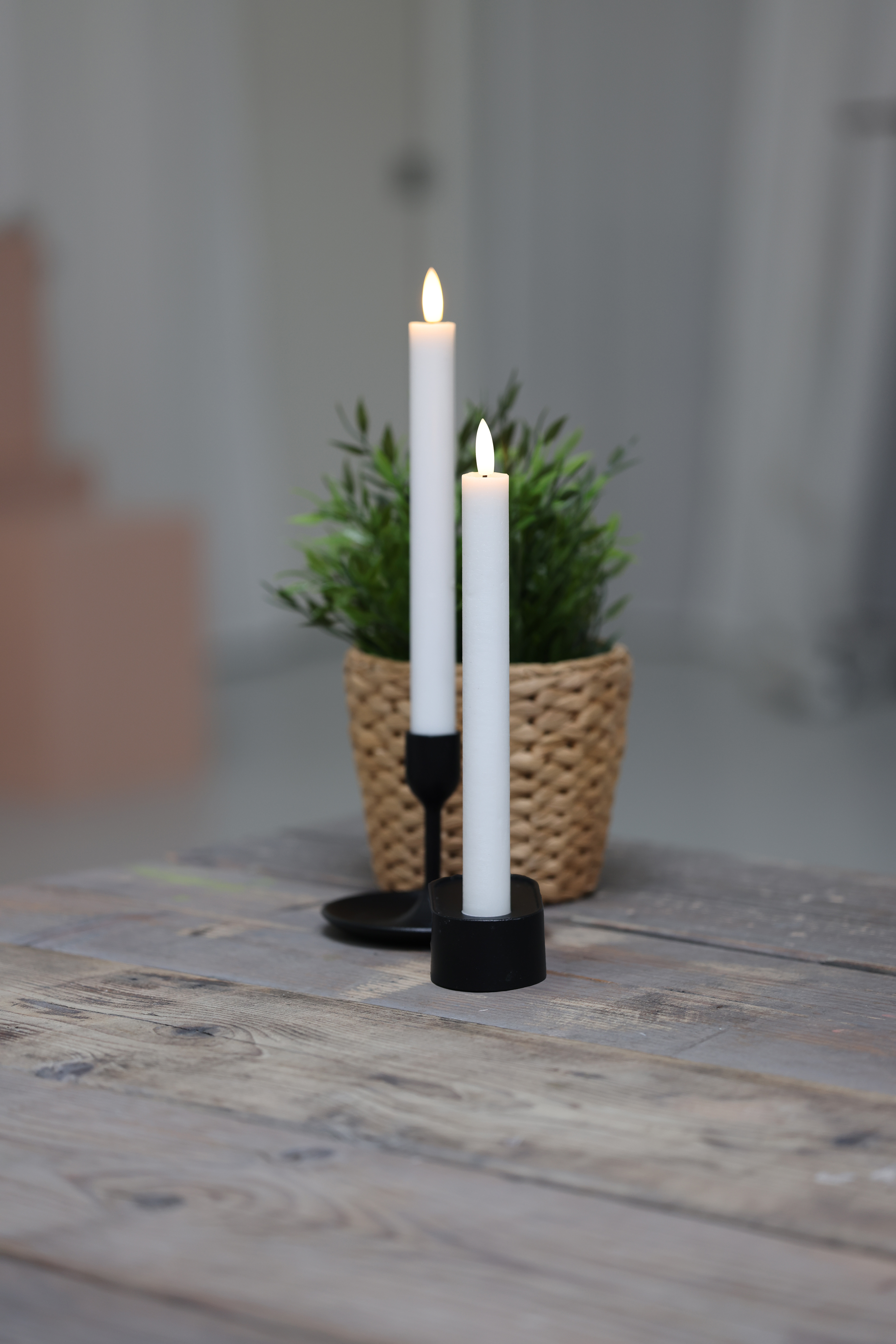 Skandi LED Stagelys - 22 cm - 2 Pak - Hvid