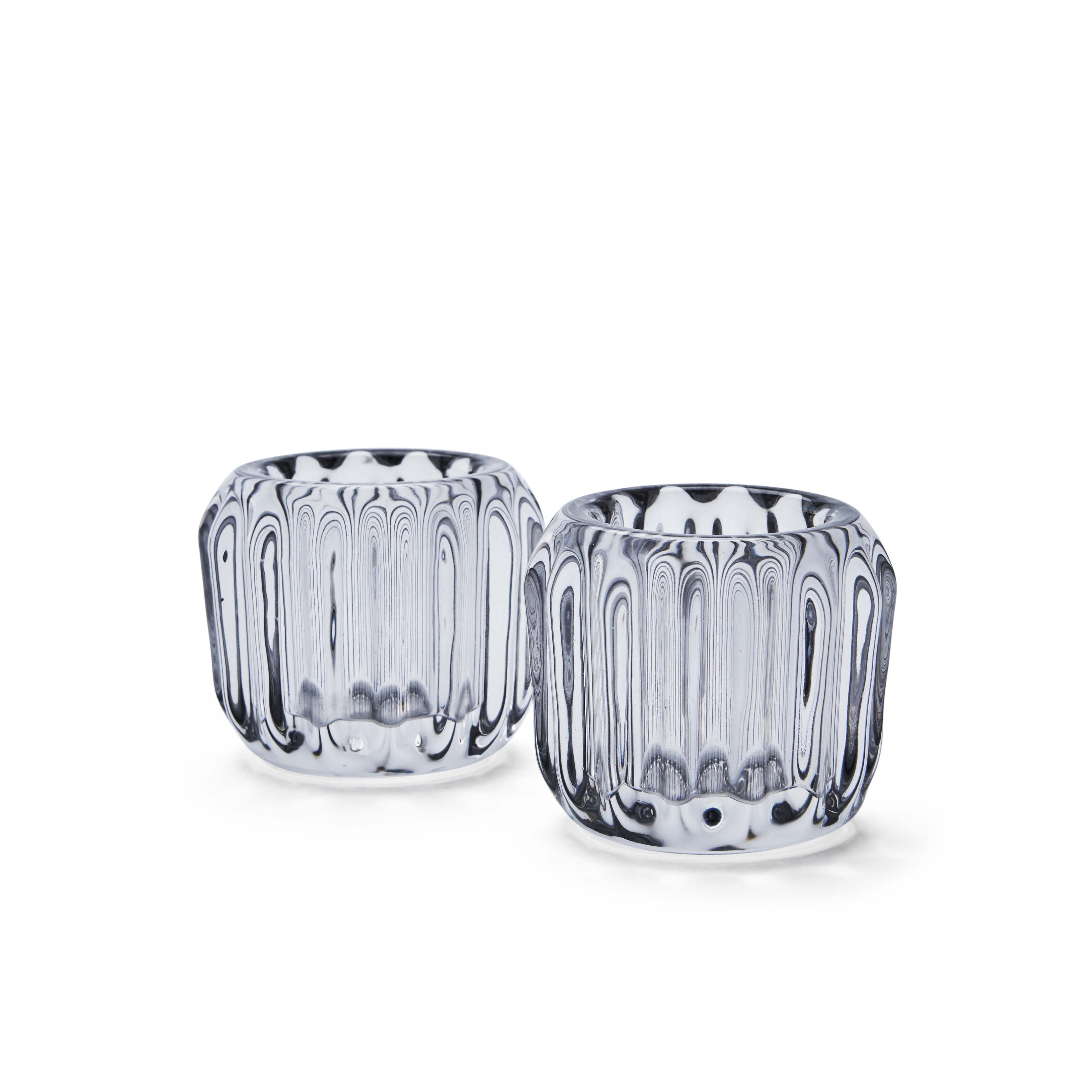 Fyrfadsstage Flame 2 stk Morsø, sort glas* Fyrfadsstage Flame 2 stk Morsø, sort glas*