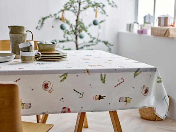 Juledug 140x350 Christmas Days Red