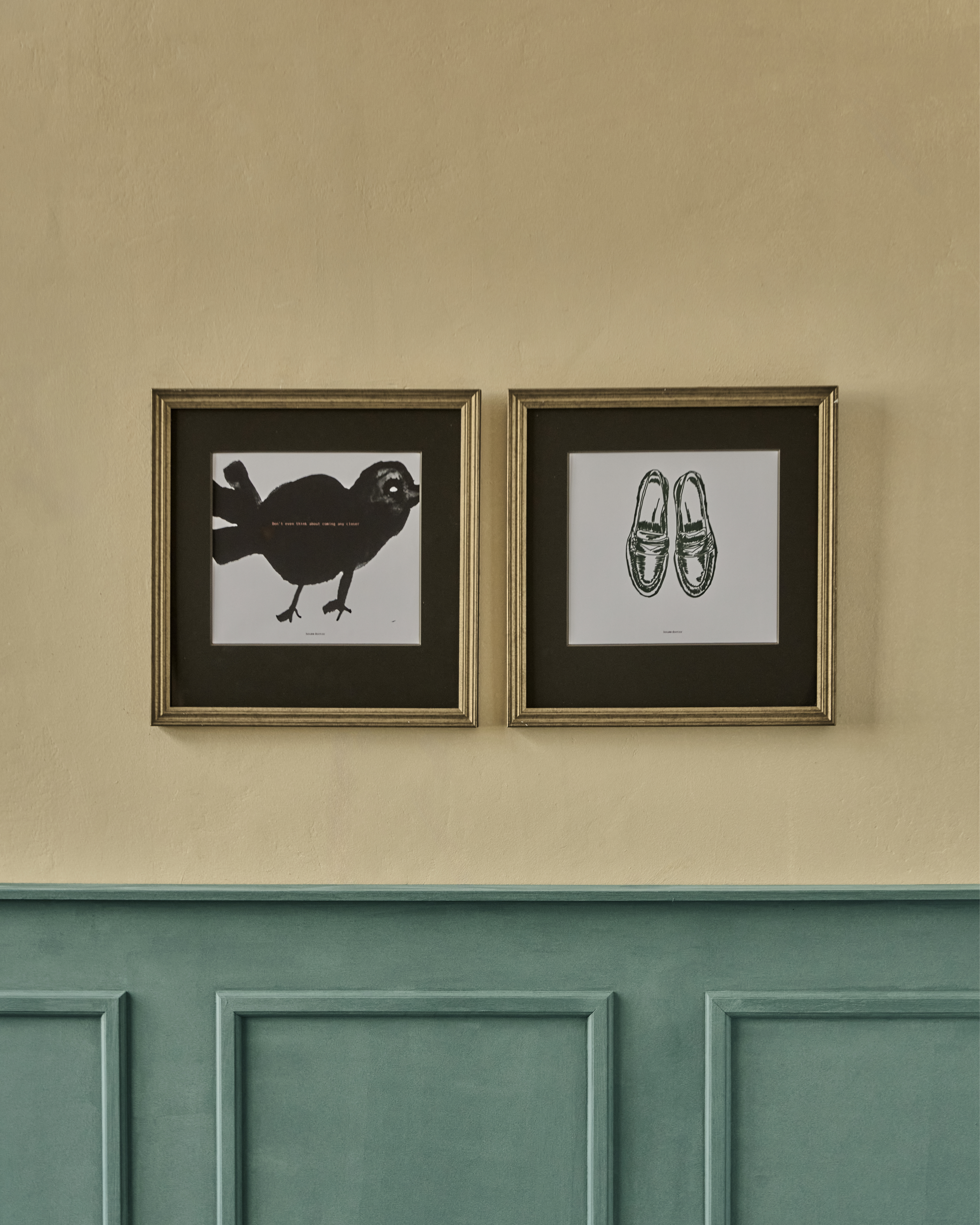 Wall art, Bird, Sort