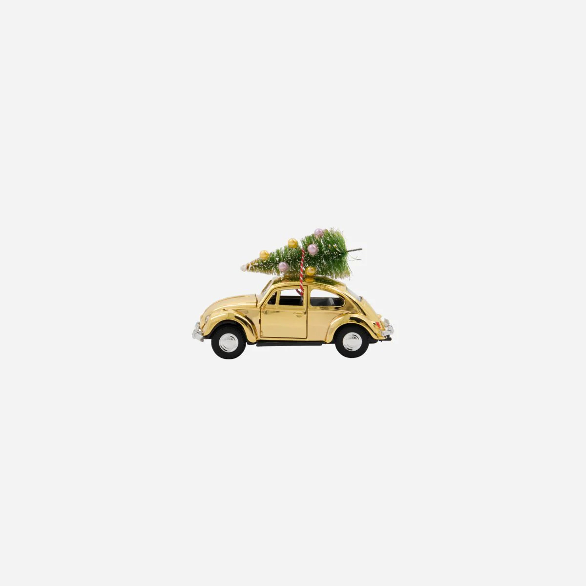 Dekoration, Xmas car, Gylden*