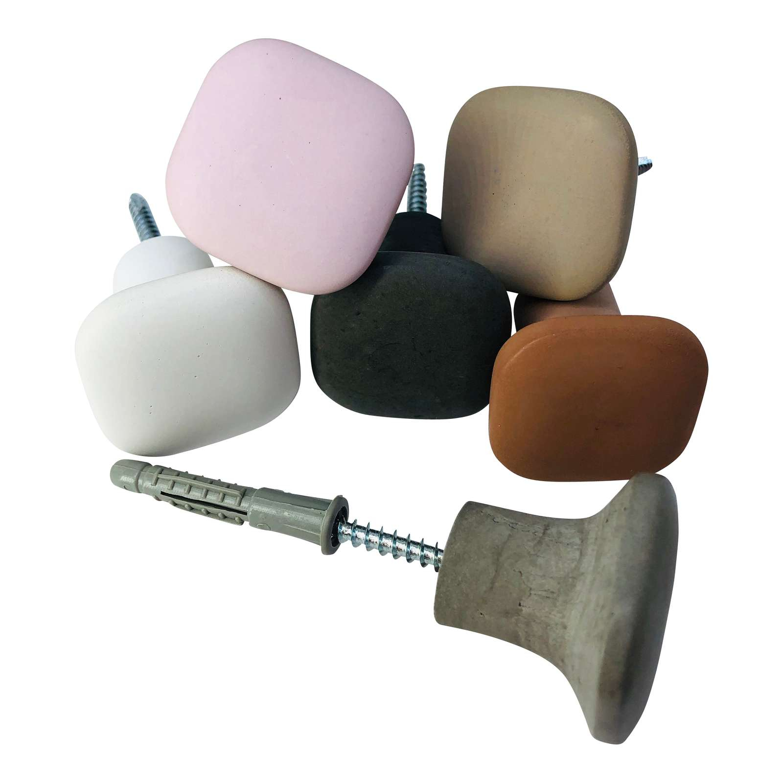 FREJA knag 2 stk, beton, x-small, hvid* FREJA knag 2 stk, beton, x-small, hvid*