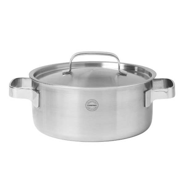 Pillivuyt Gourmet Somme Gryde med låg Dia 24 cm 5 liter Stål Pillivuyt Gourmet Somme Gryde med låg Dia 24 cm 5 liter Stål